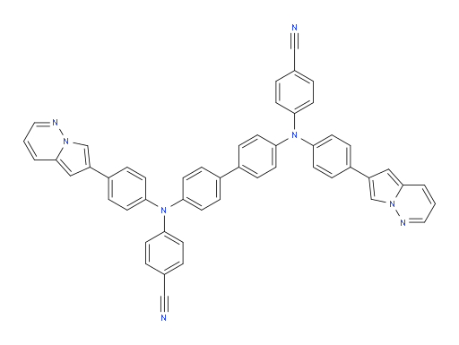 4,4'-([1,1'-biphenyl]-4,4'-diylbis((4-(pyrrolo[1,2-b]pyridazin-6-yl)phenyl)azanediyl))dibenzonitrile