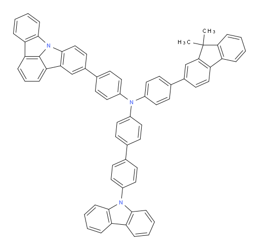 4'-(9H-carbazol-9-yl)-N-(4-(9,9-dimethyl-9H-fluoren-2-yl)phenyl)-N-(4-(indolo[3,2,1-jk]carbazol-5-yl)phenyl)-[1,1'-biphenyl]-4-amine