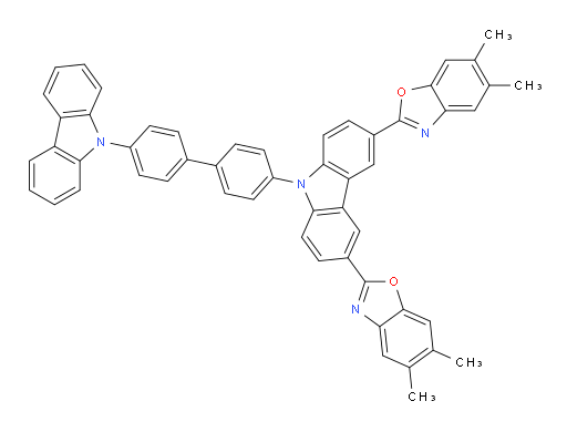 2,2'-(9-(4'-(9H-carbazol-9-yl)-[1,1'-biphenyl]-4-yl)-9H-carbazole-3,6-diyl)bis(5,6-dimethylbenzo[d]oxazole)