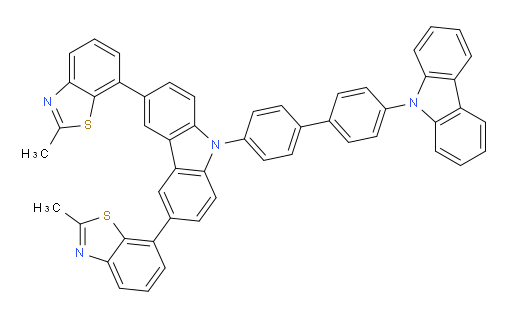 7,7'-(9-(4'-(9H-carbazol-9-yl)-[1,1'-biphenyl]-4-yl)-9H-carbazole-3,6-diyl)bis(2-methylbenzo[d]thiazole)