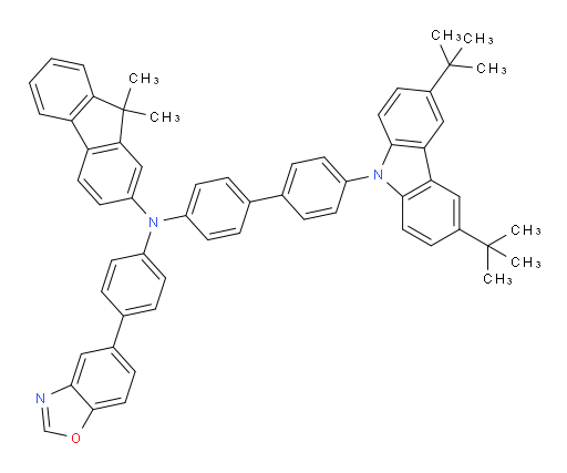 N-(4-(benzo[d]oxazol-5-yl)phenyl)-N-(4'-(3,6-di-tert-butyl-9H-carbazol-9-yl)-[1,1'-biphenyl]-4-yl)-9,9-dimethyl-9H-fluoren-2-amine
