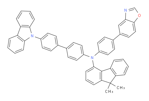 N-(4'-(9H-carbazol-9-yl)-[1,1'-biphenyl]-4-yl)-N-(4-(benzo[d]oxazol-5-yl)phenyl)-9,9-dimethyl-9H-fluoren-4-amine
