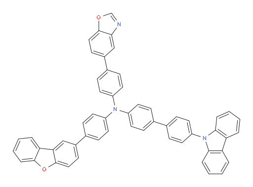 N-(4-(benzo[d]oxazol-5-yl)phenyl)-4'-(9H-carbazol-9-yl)-N-(4-(dibenzo[b,d]furan-2-yl)phenyl)-[1,1'-biphenyl]-4-amine