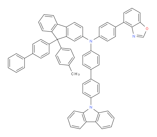 N-(4'-(9H-carbazol-9-yl)-[1,1'-biphenyl]-4-yl)-9-([1,1'-biphenyl]-4-yl)-N-(4-(benzo[d]oxazol-4-yl)phenyl)-9-(p-tolyl)-9H-fluoren-2-amine