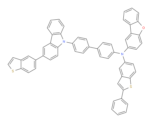 N-(4'-(3-(benzo[b]thiophen-5-yl)-9H-carbazol-9-yl)-[1,1'-biphenyl]-4-yl)-N-(2-phenylbenzo[b]thiophen-5-yl)dibenzo[b,d]furan-2-amine