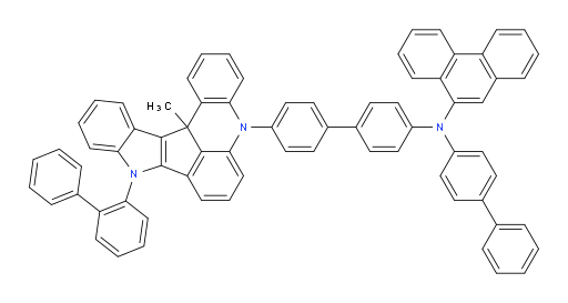 N-(4'-(9-([1,1'-biphenyl]-2-yl)-13c-methyl-9,13c-dihydro-5H-indolo[3',2':4,5]cyclopenta[1,2,3-kl]acridin-5-yl)-[1,1'-biphenyl]-4-yl)-N-([1,1'-biphenyl]-4-yl)phenanthren-9-amine