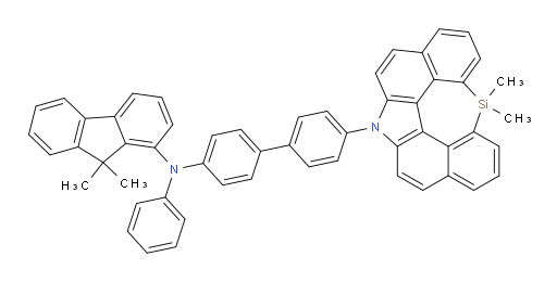 N-(4'-(6,6-dimethyl-12-aza-6-silaindeno[2,1,7,6-ghij]pleiaden-12(6H)-yl)-[1,1'-biphenyl]-4-yl)-9,9-dimethyl-N-phenyl-9H-fluoren-1-amine