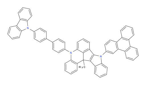 5-(4'-(9H-carbazol-9-yl)-[1,1'-biphenyl]-4-yl)-13c-methyl-9-(triphenylen-2-yl)-9,13c-dihydro-5H-indolo[3',2':4,5]cyclopenta[1,2,3-kl]acridine