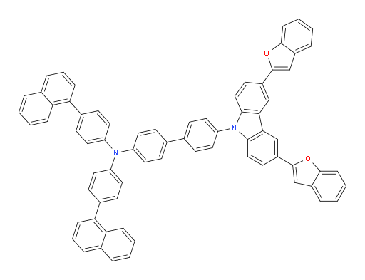 4'-(3,6-di(benzofuran-2-yl)-9H-carbazol-9-yl)-N,N-bis(4-(naphthalen-1-yl)phenyl)-[1,1'-biphenyl]-4-amine