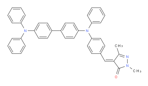 (E)-4-(4-((4'-(diphenylamino)-[1,1'-biphenyl]-4-yl)(phenyl)amino)benzylidene)-1,3-dimethyl-1H-pyrazol-5(4H)-one