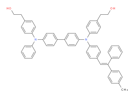 (E)-2-(4-((4'-((4-(2-hydroxyethyl)phenyl)(4-(2-phenyl-2-(p-tolyl)vinyl)phenyl)amino)-[1,1'-biphenyl]-4-yl)(phenyl)amino)phenyl)ethanol