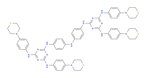 N2-(4-((4-((4,6-bis((4-thiomorpholinophenyl)amino)-1,3,5-triazin-2-yl)amino)phenyl)amino)phenyl)-N4,N6-bis(4-thiomorpholinophenyl)-1,3,5-triazine-2,4,6-triamine