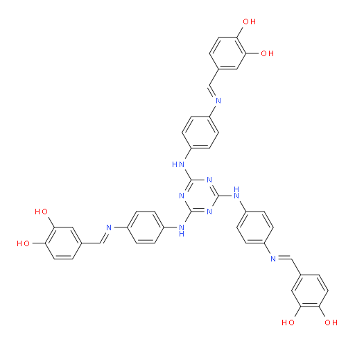 4,4',4''-((1E,1'E,1''E)-((((1,3,5-triazine-2,4,6-triyl)tris(azanediyl))tris(benzene-4,1-diyl))tris(azanylylidene))tris(methanylylidene))tris(benzene-1,2-diol)