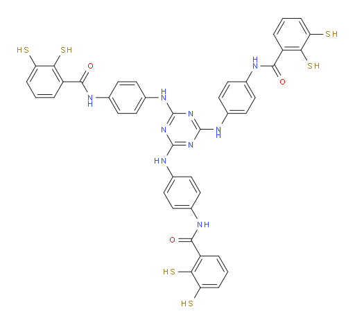 N,N',N''-(((1,3,5-triazine-2,4,6-triyl)tris(azanediyl))tris(benzene-4,1-diyl))tris(2,3-dimercaptobenzamide)