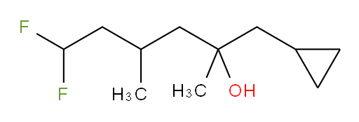 1-cyclopropyl-6,6-difluoro-2,4-dimethylhexan-2-ol