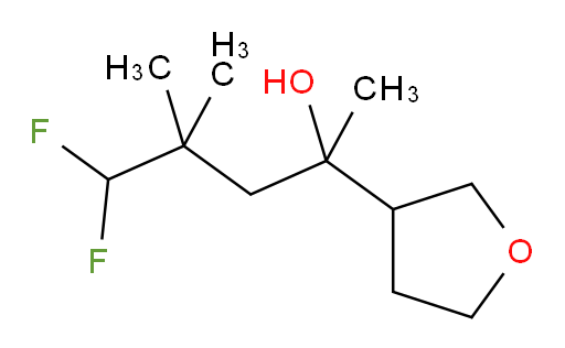 5,5-difluoro-4,4-dimethyl-2-(tetrahydrofuran-3-yl)pentan-2-ol