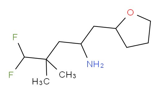 5,5-difluoro-4,4-dimethyl-1-(tetrahydrofuran-2-yl)pentan-2-amine