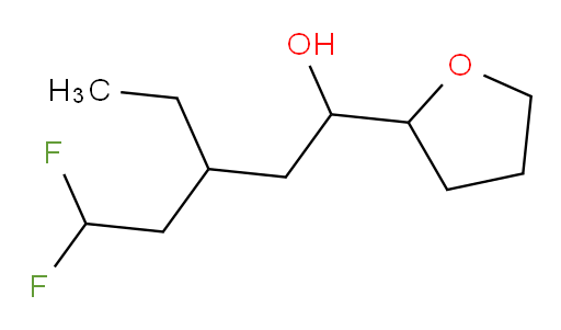 3-ethyl-5,5-difluoro-1-(tetrahydrofuran-2-yl)pentan-1-ol
