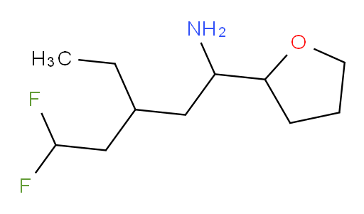 3-ethyl-5,5-difluoro-1-(tetrahydrofuran-2-yl)pentan-1-amine