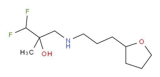 1,1-difluoro-2-methyl-3-((3-(tetrahydrofuran-2-yl)propyl)amino)propan-2-ol