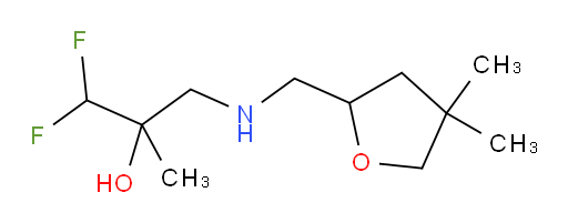3-(((4,4-dimethyltetrahydrofuran-2-yl)methyl)amino)-1,1-difluoro-2-methylpropan-2-ol