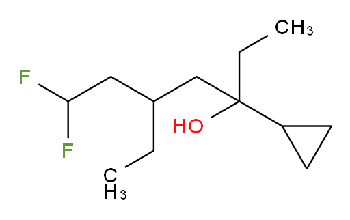 3-cyclopropyl-5-ethyl-7,7-difluoroheptan-3-ol
