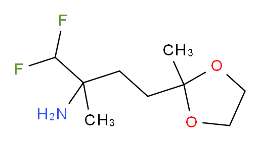 1,1-difluoro-2-methyl-4-(2-methyl-1,3-dioxolan-2-yl)butan-2-amine