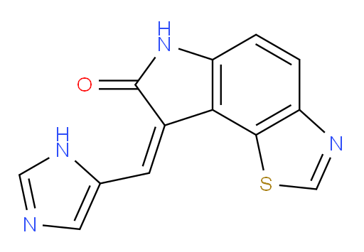 6,8-Dihydro-8-(1H-imidazol-5-ylmethylene)-7H-pyrrolo[2,3-g]benzothiazol-7-one (ACI)