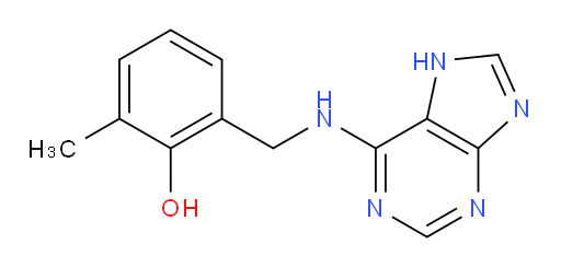 2-Methyl-6-[(9H-purin-6-ylamino)methyl]phenol (ACI)