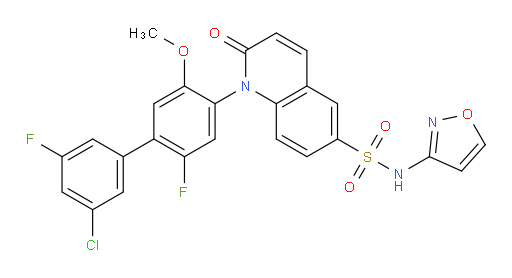 1-(3′-Chloro-2,5′-difluoro-5-methoxy[1,1′-biphenyl]-4-yl)-1,2-dihydro-N-3-isoxazolyl-2-oxo-6-quinolinesulfonamide (ACI)