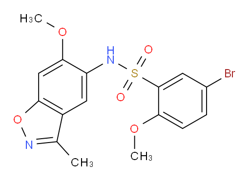 5-Bromo-2-methoxy-N-(6-methoxy-3-methyl-1,2-benzisoxazol-5-yl)benzenesulfonamide (ACI)