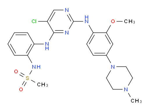 N-[2-[[5-Chloro-2-[[2-methoxy-4-(4-methyl-1-piperazinyl)phenyl]amino]-4-pyrimidinyl]amino]phenyl]methanesulfonamide (ACI)