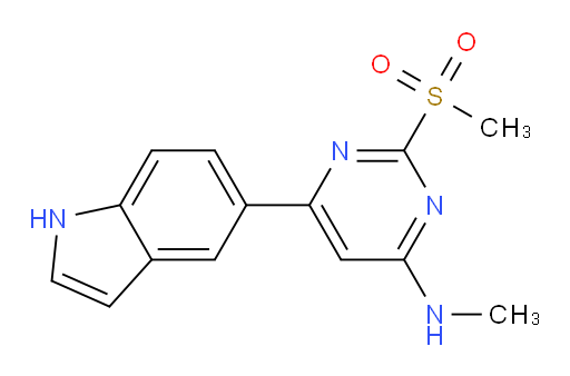 6-(1H-Indol-5-yl)-N-methyl-2-(methylsulfonyl)-4-pyrimidinamine (ACI)