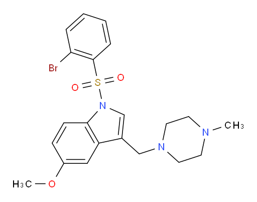 1-[(2-Bromophenyl)sulfonyl]-5-methoxy-3-[(4-methyl-1-piperazinyl)methyl]-1H-indole (ACI)