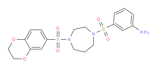 3-[[4-[(2,3-Dihydro-1,4-benzodioxin-6-yl)sulfonyl]hexahydro-1H-1,4-diazepin-1-yl]sulfonyl]benzenamine (ACI)