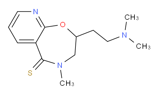 2-[2-(Dimethylamino)ethyl]-3,4-dihydro-4-methylpyrido[3,2-f]-1,4-oxazepine-5(2H)-thione (ACI)