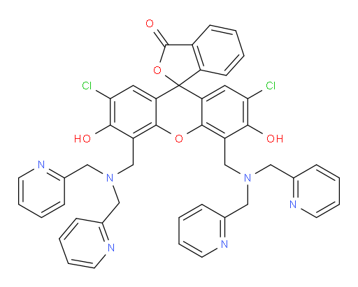 4′,5′-Bis[[bis(2-pyridinylmethyl)amino]methyl]-2′,7′-dichloro-3′,6′-dihydroxyspiro[isobenzofuran-1(3H),9′-[9H]xanthen]-3-one (ACI)