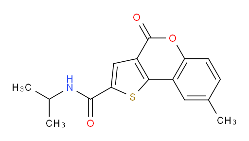 8-Methyl-N-(1-methylethyl)-4-oxo-4H-thieno[3,2-c][1]benzopyran-2-carboxamide (ACI)