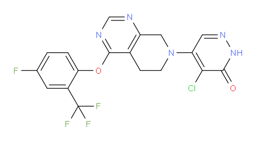 4-Chloro-5-[4-[4-fluoro-2-(trifluoromethyl)phenoxy]-5,8-dihydropyrido[3,4-d]pyrimidin-7(6H)-yl]-3(2H)-pyridazinone (ACI)