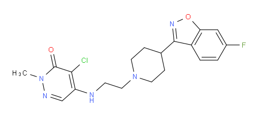 4-Chloro-5-[[2-[4-(6-fluoro-1,2-benzisoxazol-3-yl)-1-piperidinyl]ethyl]amino]-2-methyl-3(2H)-pyridazinone (ACI)