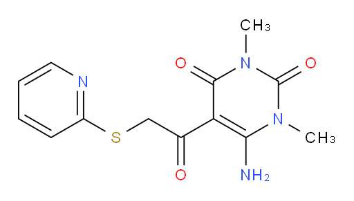 6-Amino-1,3-dimethyl-5-[2-(2-pyridinylthio)acetyl]-2,4(1H,3H)-pyrimidinedione (ACI)