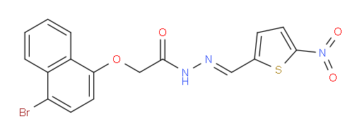 2-[(4-Bromo-1-naphthalenyl)oxy]acetic acid 2-[(5-nitro-2-thienyl)methylene]hydrazide (ACI)