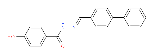 4-Hydroxybenzoic acid 2-([1,1′-biphenyl]-4-ylmethylene)hydrazide (ACI)