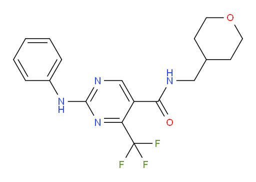 2-(Phenylamino)-N-[(tetrahydro-2H-pyran-4-yl)methyl]-4-(trifluoromethyl)-5-pyrimidinecarboxamide (ACI)
