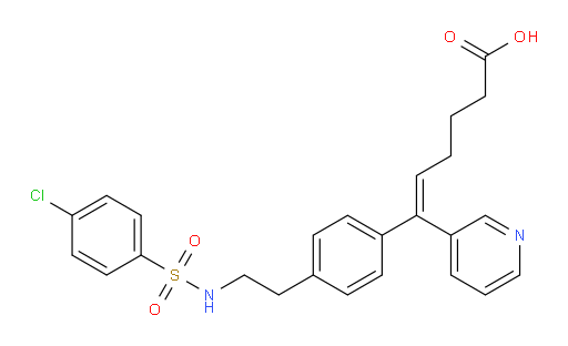 6-[4-[2-[[(4-Chlorophenyl)sulfonyl]amino]ethyl]phenyl]-6-(3-pyridinyl)-5-hexenoic acid (ACI)