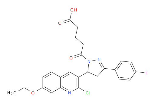 5-(2-Chloro-7-ethoxy-3-quinolinyl)-4,5-dihydro-3-(4-iodophenyl)-δ-oxo-1H-pyrazole-1-pentanoic acid (ACI)