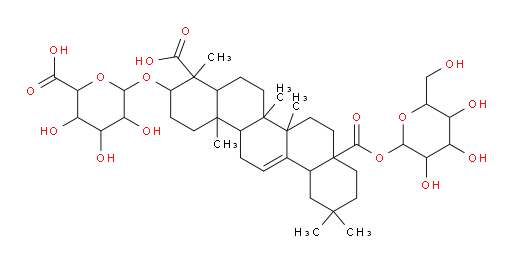 28-β-D-Glucopyranosyl (3β,4α)-3-(β-D-glucopyranuronosyloxy)olean-12-ene-23,28-dioate (ACI)