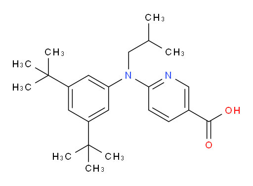 6-[[3,5-Bis(1,1-dimethylethyl)phenyl](2-methylpropyl)amino]-3-pyridinecarboxylic acid (ACI)