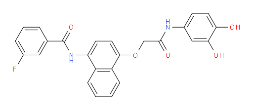 N-[4-[2-[(3,4-Dihydroxyphenyl)amino]-2-oxoethoxy]-1-naphthalenyl]-3-fluorobenzamide (ACI)