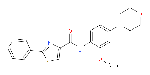 N-[2-Methoxy-4-(4-morpholinyl)phenyl]-2-(3-pyridinyl)-4-thiazolecarboxamide (ACI)